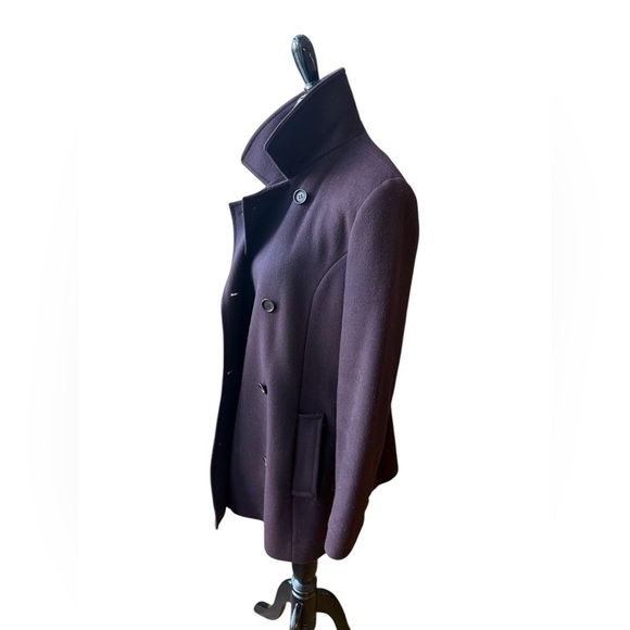 Evan Picone Peacoat Women's 100% Wool Plum Color Vintage Winter - Picture 4 of 13